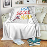USA Soccer Mode Throw Blanket United States Team Pride