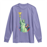 Statue Of Liberty Soccer Cup Long Sleeve Shirt USA Soccer Lover Gift