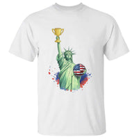 Statue Of Liberty Soccer Cup T Shirt USA Soccer Lover Gift