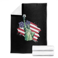 Statue Of Liberty Soccer Lover Throw Blanket New Yorker Fan Gift