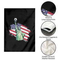 Statue Of Liberty Soccer Lover Garden Flag New Yorker Fan Gift