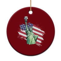 Statue Of Liberty Soccer Lover Ceramic Ornament New Yorker Fan Gift