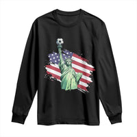 Statue Of Liberty Soccer Lover Long Sleeve Shirt New Yorker Fan Gift