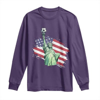 Statue Of Liberty Soccer Lover Long Sleeve Shirt New Yorker Fan Gift