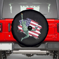 Funny Statue Of Liberty Playing Soccer Spare Tire Cover New Yorker Fan Gift
