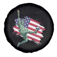 Funny Statue Of Liberty Playing Soccer Spare Tire Cover New Yorker Fan Gift