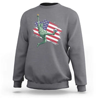 Funny Statue Of Liberty Playing Soccer Sweatshirt New Yorker Fan Gift