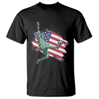 Funny Statue Of Liberty Playing Soccer T Shirt New Yorker Fan Gift