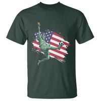 Funny Statue Of Liberty Playing Soccer T Shirt New Yorker Fan Gift