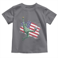 Funny Statue Of Liberty Playing Soccer Toddler T Shirt New Yorker Fan Gift