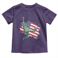 Funny Statue Of Liberty Playing Soccer Toddler T Shirt New Yorker Fan Gift