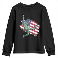 Funny Statue Of Liberty Playing Soccer Youth Sweatshirt New Yorker Fan Gift