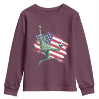 Funny Statue Of Liberty Playing Soccer Youth Sweatshirt New Yorker Fan Gift