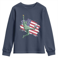 Funny Statue Of Liberty Playing Soccer Youth Sweatshirt New Yorker Fan Gift