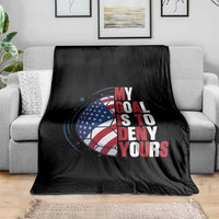 My Goal Is To Deny Yours Throw Blanket Soccer Goalie Gift
