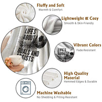 Funny Life Is About Goals And Assists Throw Blanket Goalkeepers Gifts