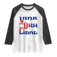 Viva Cuba Libre Raglan Shirt Cuban Freedom Supporter
