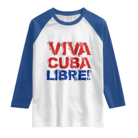 Viva Cuba Libre Raglan Shirt SOS Cuba Stand With Freedom Movement
