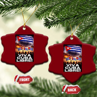 Viva Cuba Libre Ceramic Ornament Cuban Freedom Protest