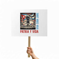Cuban American Pride Protest Sign Viva Cuba Libre Supporter