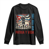 Cuban American Pride Long Sleeve Shirt Viva Cuba Libre Supporter