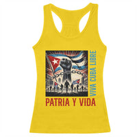 Cuban American Pride Racerback Tank Top Viva Cuba Libre Supporter