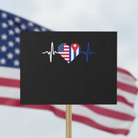 Heartbeat Cuba USA Protest Sign Cuban American Pride