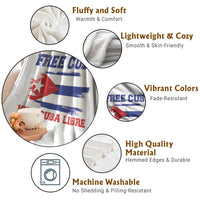 Cuban American Pride Throw Blanket Freedom For Cuba