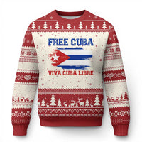Cuban American Pride Ugly Christmas Sweater Freedom For Cuba