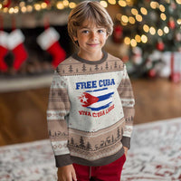 Cuban American Pride Ugly Christmas Sweater Freedom For Cuba