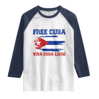 Cuban American Pride Raglan Shirt Freedom For Cuba