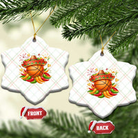 Funny Cinco De Mayo Basketball Ceramic Ornament Mexican Fiesta Hoops Party