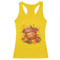 Funny Cinco De Mayo Basketball Racerback Tank Top Mexican Fiesta Hoops Party