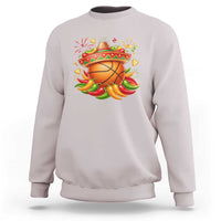 Funny Cinco De Mayo Basketball Sweatshirt Mexican Fiesta Hoops Party