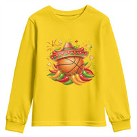 Funny Cinco De Mayo Basketball Youth Sweatshirt Mexican Fiesta Hoops Party
