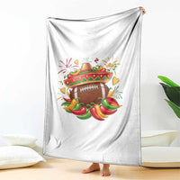 Funny Cinco De Mayo Football Throw Blanket Mexican Fiesta Party