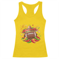 Funny Cinco De Mayo Football Racerback Tank Top Mexican Fiesta Party
