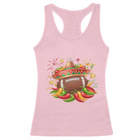 Funny Cinco De Mayo Football Racerback Tank Top Mexican Fiesta Party