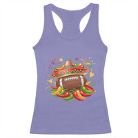 Funny Cinco De Mayo Football Racerback Tank Top Mexican Fiesta Party