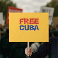 Free Cuba Protest Sign Stand With Cuban People Gift