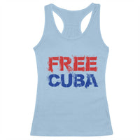 Free Cuba Racerback Tank Top Stand With Cuban People Gift