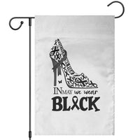 In May We Wear Black Garden Flag Skin Cancer Support Gift For Her