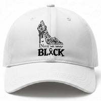 In May We Wear Black Baseball Cap Skin Cancer Support Gift For Her