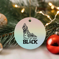 In May We Wear Black Ceramic Ornament Skin Cancer Support Gift For Her