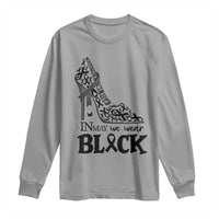 In May We Wear Black Long Sleeve Shirt Skin Cancer Support Gift For Her