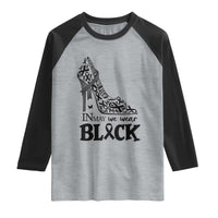 In May We Wear Black Raglan Shirt Skin Cancer Support Gift For Her