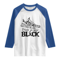 In May We Wear Black Raglan Shirt Melanoma Support Family Gift