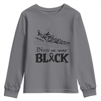 In May We Wear Black Youth Sweatshirt Melanoma Support Family Gift