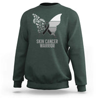 Floral Butterfly Melanoma Awarenes Sweatshirt Black Ribbon Warrior Support Gift