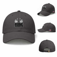 Fuck Melanoma Baseball Cap Skeleton Hand Black Ribbon Awareness